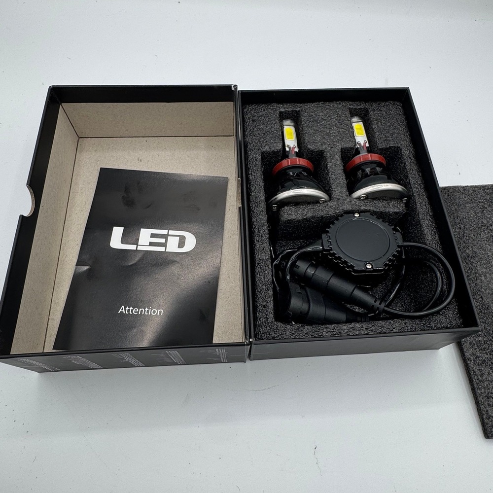H11 LED Headlight Bulb Kit 45W White High Performance Replacement Pair